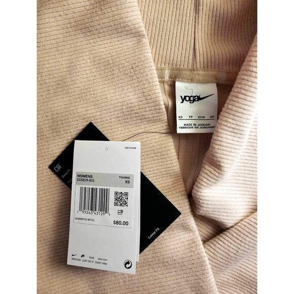 NWT Nike Yoga Luxe Fuzzy Ribbed CoverUp Top Size XS Athleisure Ballet Cozy - Picture 6 of 8